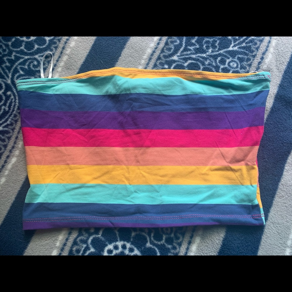 Rainbow tube top